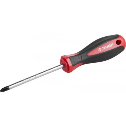 Отвертка ЗУБР &quot;МАСТЕР&quot;, Cr-v, эргономичная двухкомпонентная рукоятка, PH2x100мм 25062-2-100_z03 купить в Тюмени