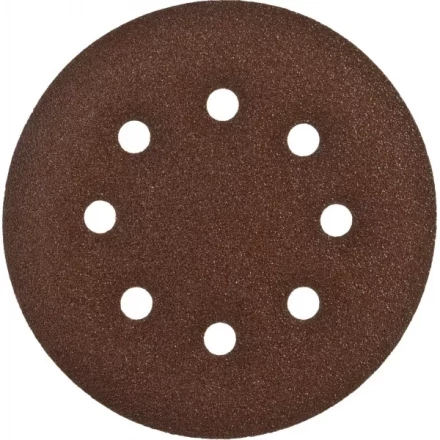 Круг шлифовальный ЗУБР &quot;СТАНДАРТ&quot; из абразивной бумаги на велкро основе, 6 отв., Р80, 150мм, 5шт 35350-150-080 купить в Тюмени