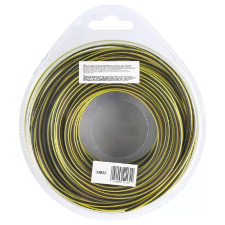 Леска для триммера двухкомпонентная квадратная, 2,4мм х 15м, блистер SkyCutter Denzel 96838 купить в Тюмени