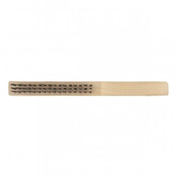 Щетка зачистная 3-х рядная закаленная прямая проволока с деревянной ручкой СИБРТЕХ 74803 купить в Тюмени