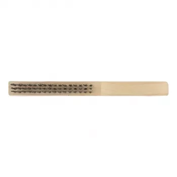 Щетка зачистная 3-х рядная закаленная прямая проволока с деревянной ручкой СИБРТЕХ 74803 купить в Тюмени