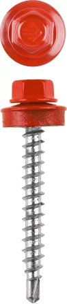 Саморезы ЗУБР &quot;ПРОФЕССИОНАЛ&quot; окраш., RAL 3003 рубин.-красн., для крепл. кров. матер. к дерев. обреш., 4.8x35мм, 380шт 4-300315-48-035-3003 купить в Тюмени