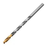 Сверло спиральное по металлу Denzel, 8 х 165 мм, Р6М5, Golden Tip, удлиненное, 718260