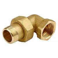 Соединитель GENERAL FITTINGS угловой с накидной гайкой, латунь, г/ш, 1/2" 51035-G/S-1/2