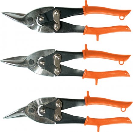 Ножницы по металлу, 250 мм, обрезиненные рукоятки, 3 шт (прямые, левые, правые) SPARTA 783205 купить в Тюмени