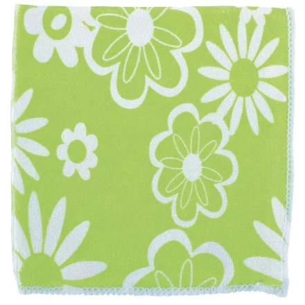 Салфетки из микрофибры с зелеными цветами 300х300 мм Elfe 92307 купить в Тюмени
