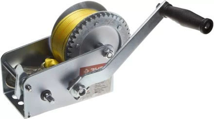 Лебедка ручная барабанная ЗУБР &quot;ПРОФЕССИОНАЛ&quot;, тяговая, ленточная, 0,9т, 10м 43115-0.9 купить в Тюмени