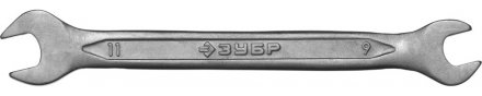 Ключ ЗУБР &quot;МАСТЕР&quot; гаечный рожковый, Cr-V сталь, хромированный, 9х11мм 27010-09-11 купить в Тюмени