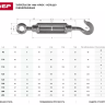 Талреп ЗУБР "ПРОФЕССИОНАЛ"  DIN 1480, крюк-кольцо, оцинкованный, кованая натяжная муфта, М14, 3 шт 4-304355-14 купить в Тюмени