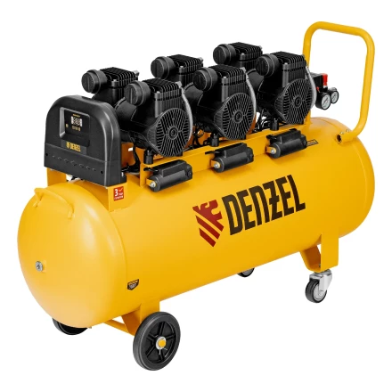Компрессор безмасл. малошумн. DLP-4500/150, 4,5 кВт, 3х1,5 кВт,150 л, 2850 об/мин,750 л/мин// Denzel 58146 купить в Тюмени