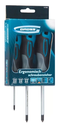 Набор отвёрток PH3 шт S2 трехкомпонентная рукоятка GROSS 12166 купить в Тюмени