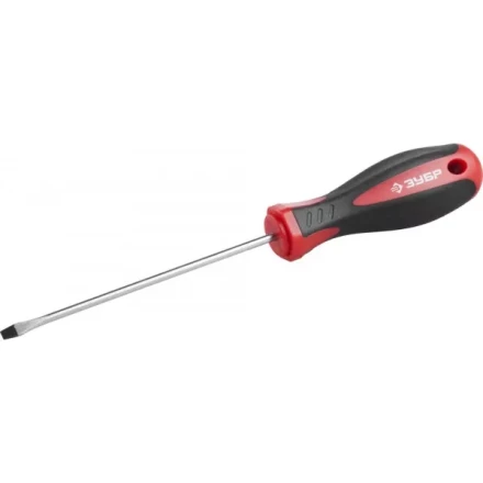 Отвертка ЗУБР &quot;МАСТЕР&quot;, Cr-v, эргономичная двухкомпонентная рукоятка, SL3,0x100мм 25061-3.0-100_z03 купить в Тюмени