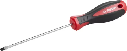 Отвертка ЗУБР &quot;МАСТЕР&quot;, Cr-v, эргономичная двухкомпонентная рукоятка, SL3,0x100мм 25061-3.0-100_z03 купить в Тюмени