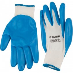Перчатки ЗУБР &quot;МАСТЕР&quot; маслостойкие для точных работ, с нитриловым покрытием, размер XL (10) 11276-XL
