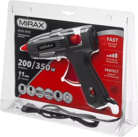 Пистолет клеевой (термоклеящий) электрический, MIRAX 06807, 200Вт/350Вт, 220В, 11мм 06807 купить в Тюмени