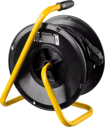 Удлинитель на катушке &quot;MS 207&quot;, 50 м, 2200 Вт, 4 гнезда, ПВС 2x0,75 мм2, STAYER 55073-50 купить в Тюмени