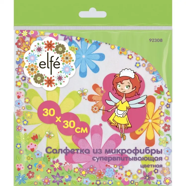 Салфетки из микрофибры цветная 300х300 мм Elfe 92308 купить в Тюмени