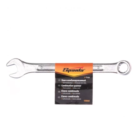 Ключ комбинированный 9 мм хромированный Sparta 150365 купить в Тюмени