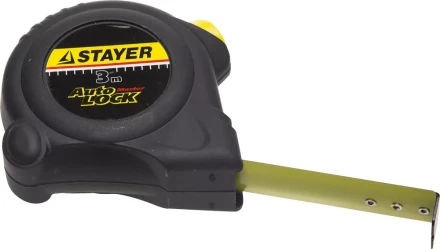 Рулетка STAYER "MASTER" "AUTOLOCK", корпус с резиновым напылением, автостоп, 3мх16мм 2-34126-03-16_z01 купить в Тюмени