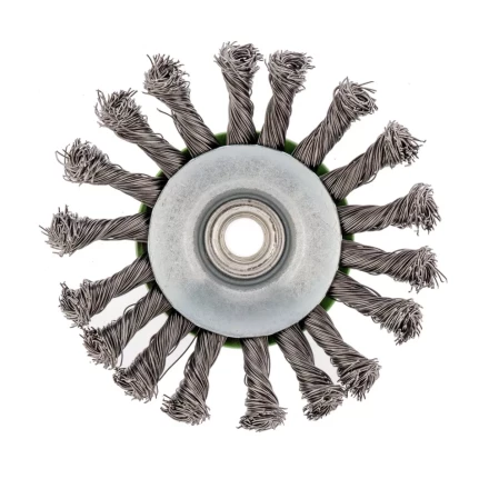 Щетка для УШМ 115 мм М14 Тарелка крученая проволока 0,5 мм Сибртех 746107 купить в Тюмени