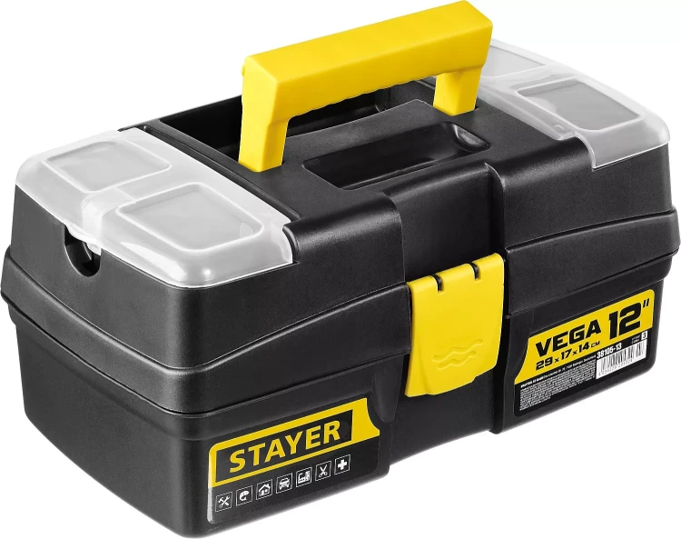 Ящик для инструмента "VEGA-12" пластиковый, STAYER 38105-13_z03 купить в Тюмени