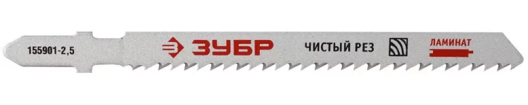 Полотна ЗУБР "ЭКСПЕРТ", T101BF, для эл/лобзика, Би-металл, по дереву, EU-хвост., шаг 2,5мм, 75мм, 2шт 155901-2.5_z01 купить в Тюмени