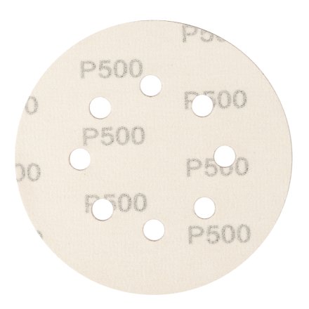 Круг абразивный на ворсовой подложке под &quot;липучку&quot;, перфорированный, P 500, 125 мм, 5 шт Сибртех 738157 купить в Тюмени