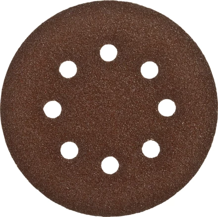 Круг шлифовальный ЗУБР "СТАНДАРТ" из абразивной бумаги на велкро основе, 8 отв., Р80, 125мм, 5шт 35350-125-080 купить в Тюмени