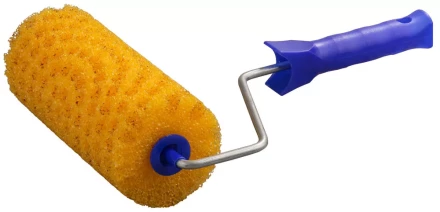 Валик &quot;СТРУКТУРНЫЙ ПОРОЛОН В ГОРОШЕК&quot; малярный в сборе, бюгель 6мм, 80x180мм, STAYER Profi 0367-18 купить в Тюмени