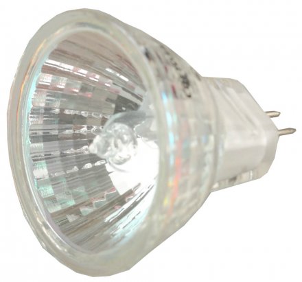Лампа галогенная СВЕТОЗАР с защитным стеклом, цоколь GU4, диаметр 35мм, 35Вт, 12В SV-44713 купить в Тюмени