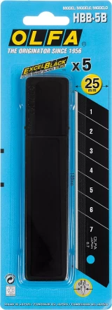 Лезвие OLFA &quot;BLACK MAX&quot; сегментированное, 5шт, 25х126х0,7мм OL-HBB-5B купить в Тюмени
