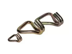 Крюки J-образные двойные для стяжных ремней р-н 1.5 тонн лента 25 мм сталь купить в Тюмени