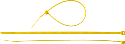 Кабельные стяжки желтые КС-Ж1 нейлоновые промфасовка серия ПРОФЕССИОНАЛ купить в Тюмени