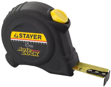 Рулетка STAYER &quot;MASTER&quot; &quot;AUTOLOCK&quot;, корпус с резиновым напылением, автостоп, 5мх19мм 2-34126-05-19_z01 купить в Тюмени