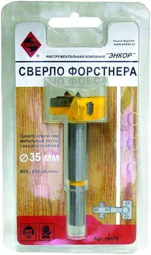 Сверло Форстнера ф35мм под меб. петли 1/12/48 19176 купить в Тюмени