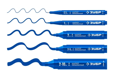 ЗУБР МП-50 синий, 0.5 мм перманентный маркер (06321-7) купить в Тюмени