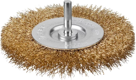 ЗУБР "ПРОФЕССИОНАЛ". Щетка дисковая для дрели, витая латунированная стальная проволока 0,3мм, 100мм 3520-100_z02 купить в Тюмени