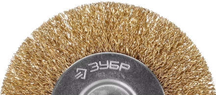 ЗУБР "ПРОФЕССИОНАЛ". Щетка дисковая для дрели, витая латунированная стальная проволока 0,3мм, 100мм 3520-100_z02 купить в Тюмени