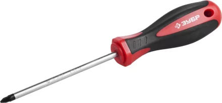 Отвертка ЗУБР "МАСТЕР", Cr-v, эргономичная двухкомпонентная рукоятка, PZ1x100мм 25063-1-100_z02 купить в Тюмени