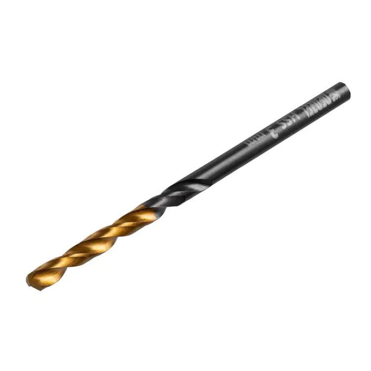 Сверло по металлу, 3 мм, HSS-Tin, Golden Tip, 10 шт. Denzel 717205 купить в Тюмени