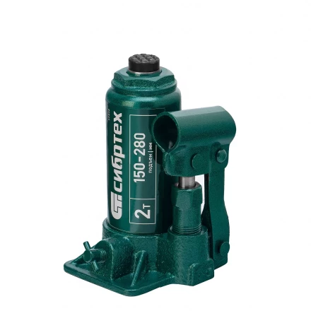 Домкрат гидравлический бутылочный Сибртех 50800, 2 т, 150-280 мм купить в Тюмени