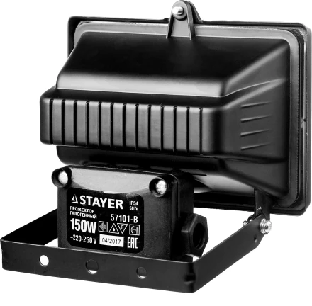 Прожектор STAYER &quot;MASTER&quot; MAXLight галогенный, с дугой крепления под установку, черный, 150Вт 57101-B купить в Тюмени
