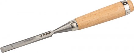 Стамеска-долото ЗУБР &quot;ЭКСПЕРТ&quot; с деревянной ручкой, хромованадиевая, 12мм 18096-12 купить в Тюмени