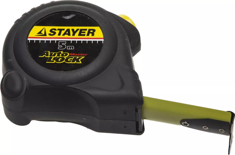 Рулетка STAYER "MASTER" "AUTOLOCK", корпус с резиновым напылением, автостоп, 5мх25мм 2-34126-05-25_z01 купить в Тюмени