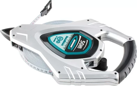 Рулетка геодезическая 50 м х 13 мм GROSS откр. корп. металл. лента Super-нейлон двуст. Шкала 31480 купить в Тюмени