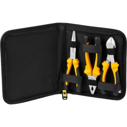 Набор JCB: Губцевый инструмент, хромированное покрытие, двухкомпонентные рукоятки, CrV cталь, 3 предм, чехол JPL016 купить в Тюмени