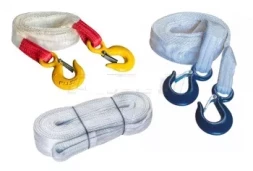 Ремень буксировочный динамический разрывная нагрузка 4т РА L= 5.5 м 60 мм в 1 слой с кч din 2.0т