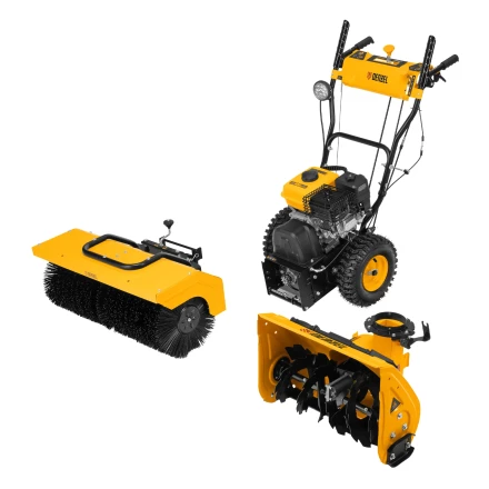 Гибридная снегоуборочная машина с функц. подметания SWB-800, 212 сс, руч. старт, 2 насадки// Denzel 97662 купить в Тюмени