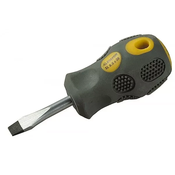 Отвертка STAYER "PROFESSIONAL" "MAX-GRIP" слесарная, Cr-V, намагниченная, SL 6,5х38мм 2580-38-6.0 G купить в Тюмени