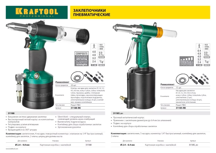 Ремонтный комплект KRAFTOOL для арт. 31185 31185-RK купить в Тюмени